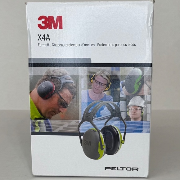 3M X 4A Hearing Protection/Black & Lime Green Earmuffs/Noise Reduction Rate 27dB - Picture 4 of 8